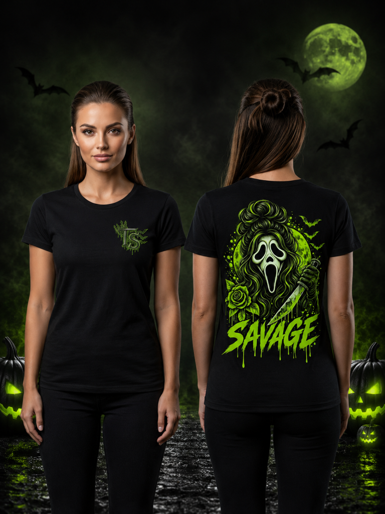 Halloween Glow Savage Tee — Women’s